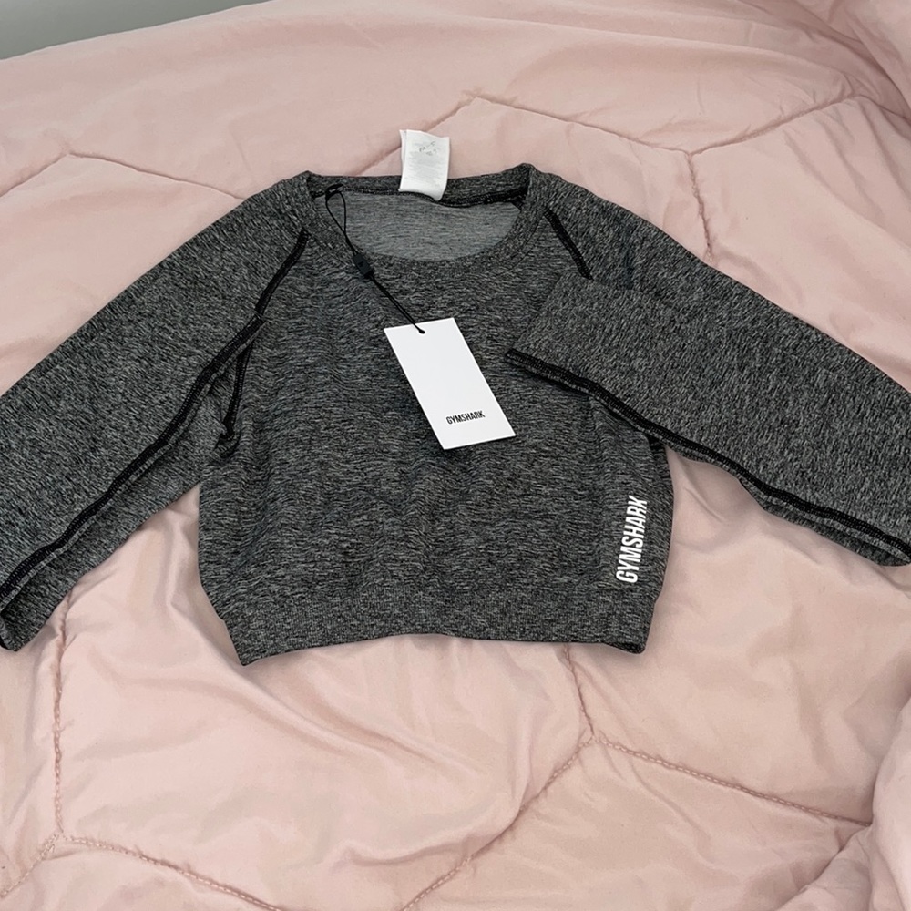 Brand New Gymshark Grey Crop Top